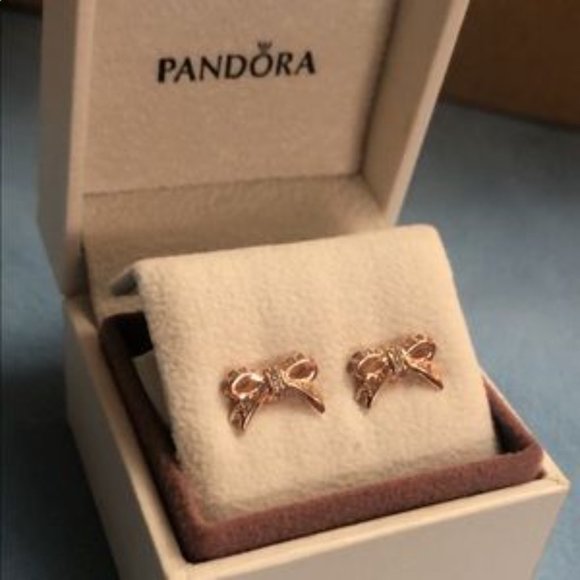 ♂PANDORA   ROSE SPARKLING BOW - Picture 3 of 3